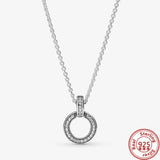 925 Silver Pav? Circle Collier Necklace For Women