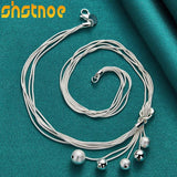 925 Silver Snake Chain Necklace 18 Inch for Women