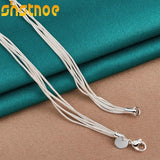 925 Silver Snake Chain Necklace 18 Inch for Women