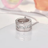 925 Silver Zircon Pendants Necklaces Rhinestone Choker Jewelry Gift