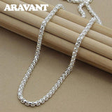 925 Silver Box Chain Necklace For Men Jewelry