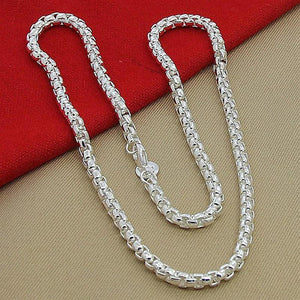 925 Silver Box Chain Necklace For Men Jewelry