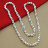 925 Silver Box Chain Necklace For Men Jewelry