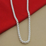 925 Silver Box Chain Necklace For Men Jewelry