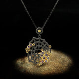 Bohemian Spider Web Hollow Pendant Zircon Sweater Chain Jewelry