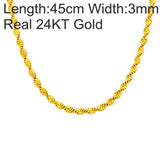 European Woman Party Wedding Gift Long Double Wave 18KT Chain Necklace