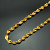 European Woman Party Wedding Gift Long Double Wave 18KT Chain Necklace