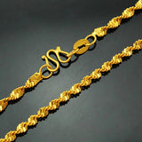 European Woman Party Wedding Gift Long Double Wave 18KT Chain Necklace