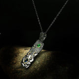 Vintage Gothic CZ Pendant Necklace Sweater Chain