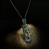 Vintage Gothic CZ Pendant Necklace Sweater Chain