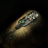 Vintage Gothic CZ Pendant Necklace Sweater Chain