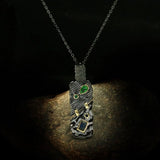 Vintage Gothic CZ Pendant Necklace Sweater Chain