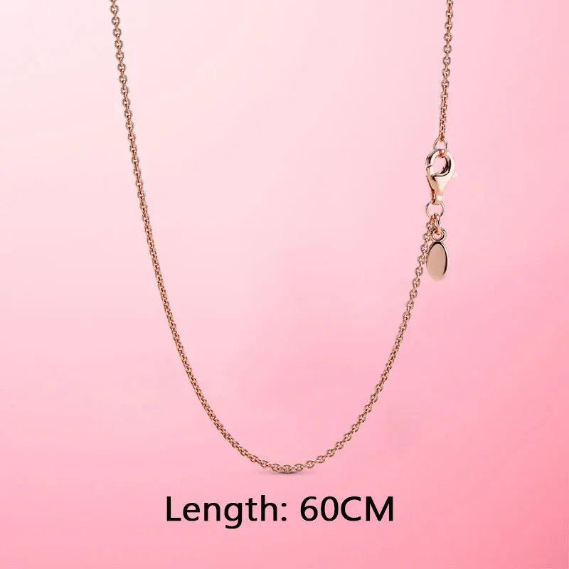 925 Silver Choker Necklace Clavicle Chain Link Lobster Clasp Necklaces