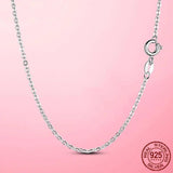 925 Silver Choker Necklace Clavicle Chain Link Lobster Clasp Necklaces