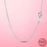 925 Silver Choker Necklace Clavicle Chain Link Lobster Clasp Necklaces