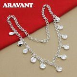 925 Silver Round Choker Necklace Short Chain for Women