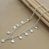 925 Silver Round Choker Necklace Short Chain for Women