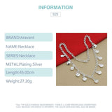 925 Silver Round Choker Necklace Short Chain for Women