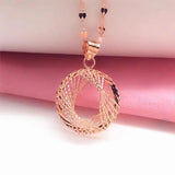 14K Rose Gold Geometric Pendant Classic Glamour Wedding Jewelry