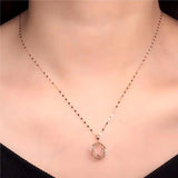 14K Rose Gold Geometric Pendant Classic Glamour Wedding Jewelry