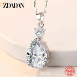 925 Silver Water Drop Pendant Necklaces for Women