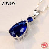 925 Silver Water Drop Pendant Necklaces for Women