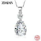 925 Silver Water Drop Pendant Necklaces for Women
