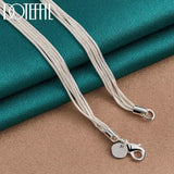 925 Silver 5 Butterfly Snake Chain Necklace Women Wedding Jewelry