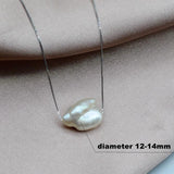 Baroque Pearl Necklace Freshwater 925 Silver Pendant Women's Necklace