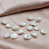 Baroque Pearl Necklace Freshwater 925 Silver Pendant Women's Necklace