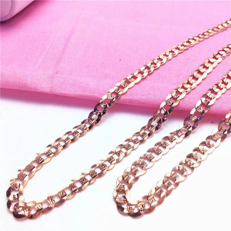 Purple Chunky Necklace 14K Rose Plated Chain Palace Delicate Accessories