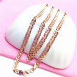 Purple Chunky Necklace 14K Rose Plated Chain Palace Delicate Accessories