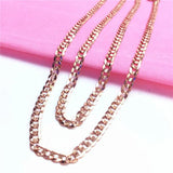 Purple Chunky Necklace 14K Rose Plated Chain Palace Delicate Accessories