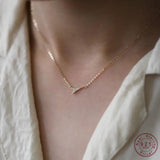 925 Silver Romantic Tower Pendant Necklace Wedding Statement 14k Jewelry