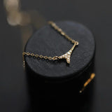 925 Silver Romantic Tower Pendant Necklace Wedding Statement 14k Jewelry