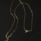 925 Silver Romantic Tower Pendant Necklace Wedding Statement 14k Jewelry