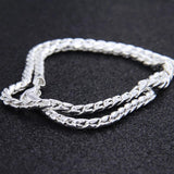 925 Silver 4mm Snake Chain Necklace 20 Inches