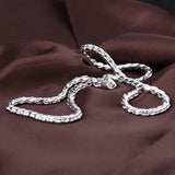 925 Silver 4mm Snake Chain Necklace 20 Inches