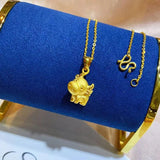 14K Cow Necklace for Women Girl Wedding Jewelry Pendant