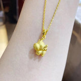 14K Cow Necklace for Women Girl Wedding Jewelry Pendant