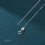 925 Silver CZ Cross Pendant Short Necklace Gift Girls