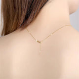 925 Silver Adjustable Cross Chain Necklace For Women