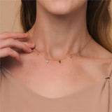 925 Silver Square Zircon Diamond Chain Necklace for Women