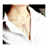 925 Silver Stars Zircon Necklace Pendant