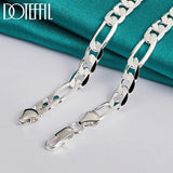 925 Silver 20 Inch 8mm Chain Necklace Wedding Party Charm Jewelry