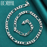 925 Silver 20 Inch 8mm Chain Necklace Wedding Party Charm Jewelry