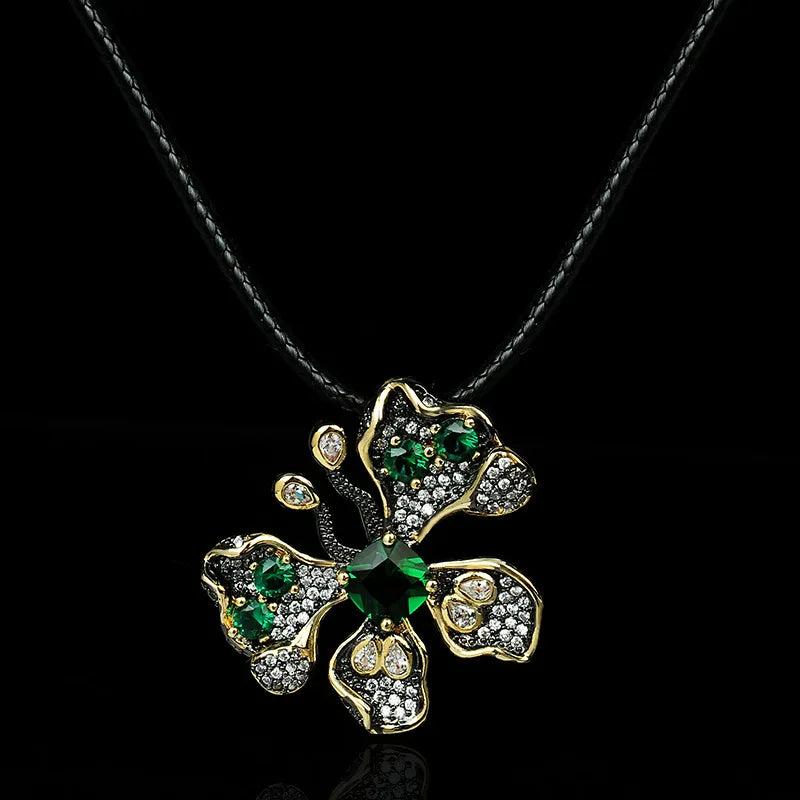 925 Silver Butterfly Zircon Pendant Clavicle Chain Jewelry