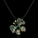 925 Silver Butterfly Zircon Pendant Clavicle Chain Jewelry