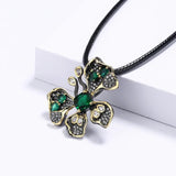 925 Silver Butterfly Zircon Pendant Clavicle Chain Jewelry