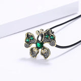 925 Silver Butterfly Zircon Pendant Clavicle Chain Jewelry